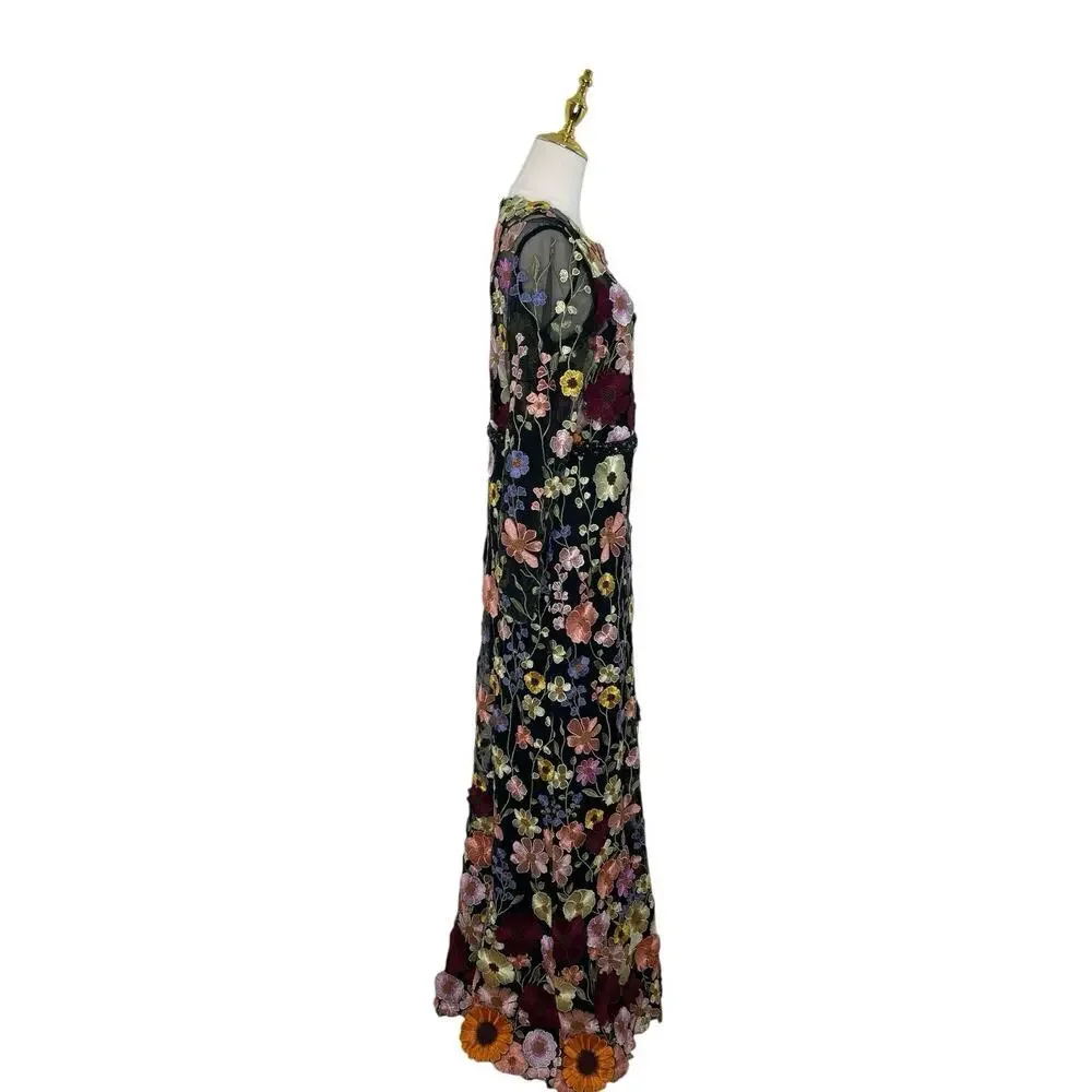 Mac Duggal 68201 Embroidered Appliqué High Neck Trumpet Gown Size 10 $798